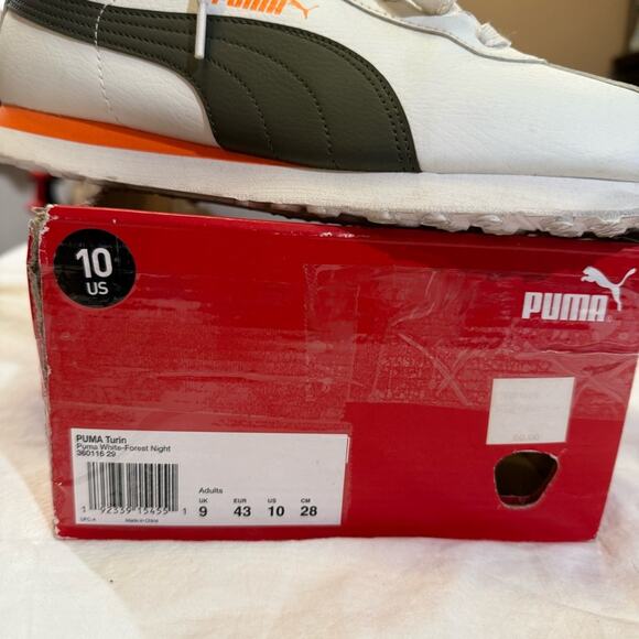 Puma Turin Men’s Sneaker size 10 Puma White Forest Night - Picture 8 of 16